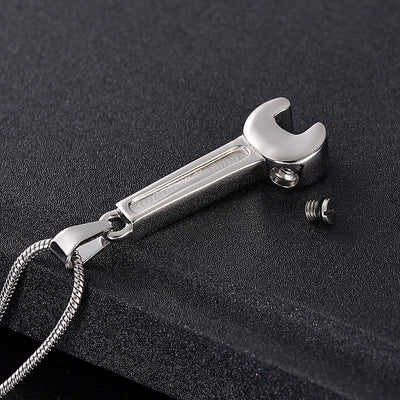 Handyman Wrench Cremation Necklace