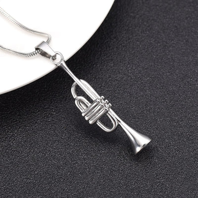 Trumpet Cremation Necklace