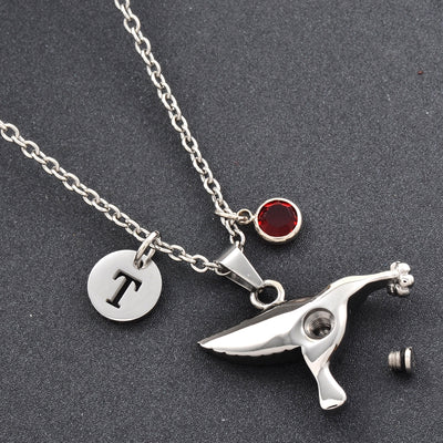 Birthstone Hummingbird Cremation Necklace