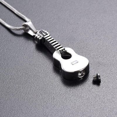 Classic Guitar Urn Necklace