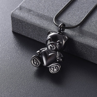 Teddy Bear Cremation Necklace