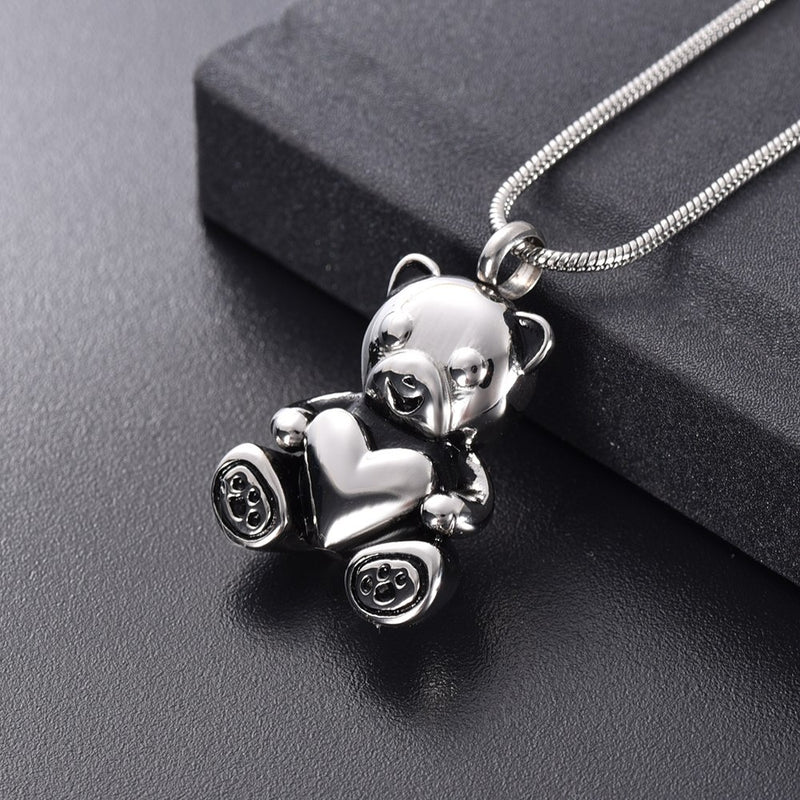 Teddy Bear Cremation Necklace