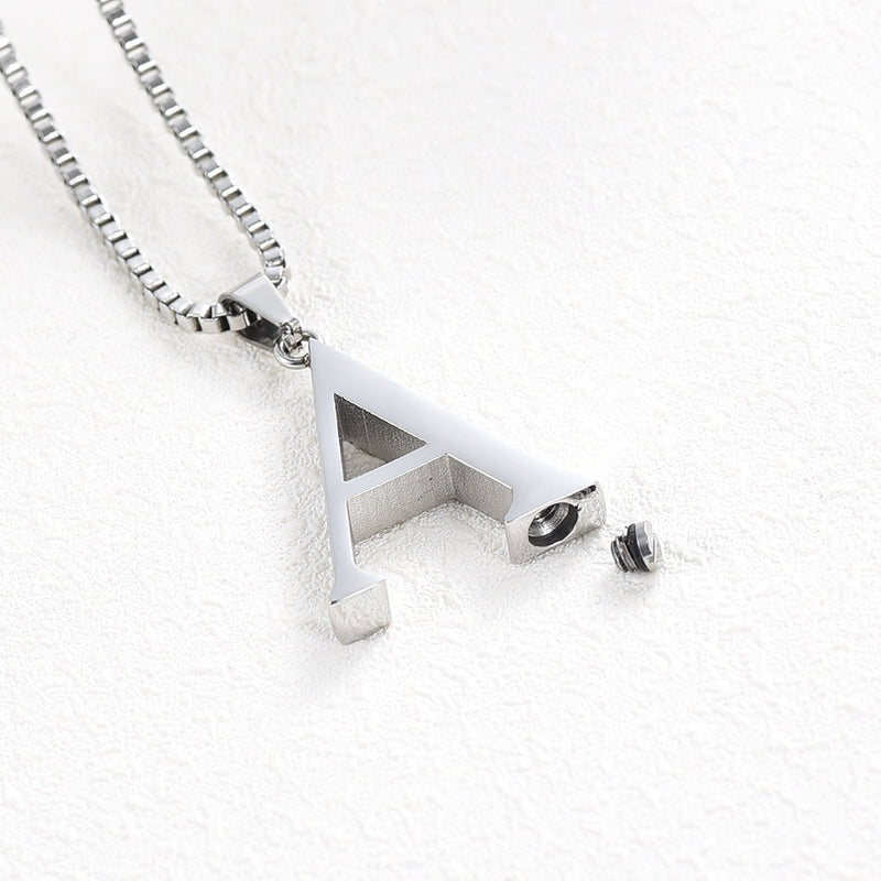 Letter Cremation Necklace