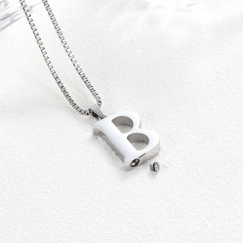 Letter Cremation Necklace