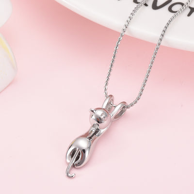 Playful Cat Cremation Necklace