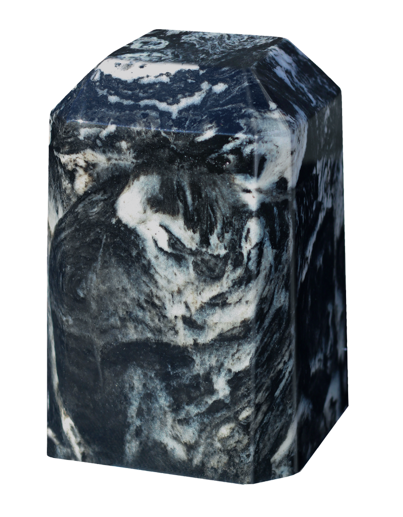 Black Marlin Keepsake Square Cultured Marble Urn