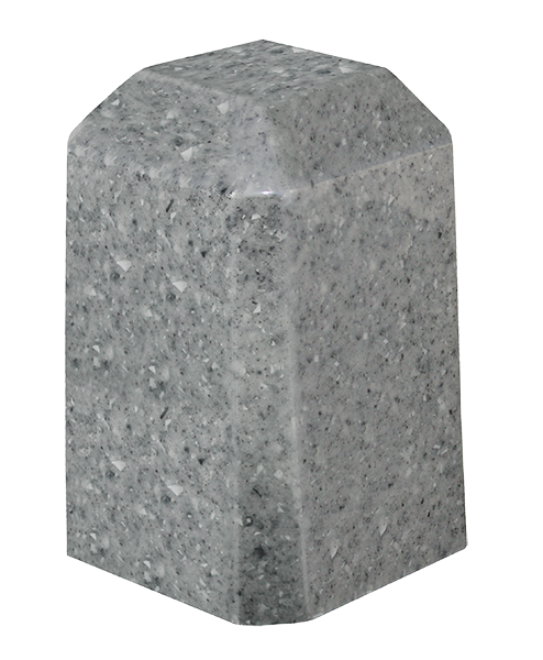 Military Gray Keepsake Square Cultured Marble Urn