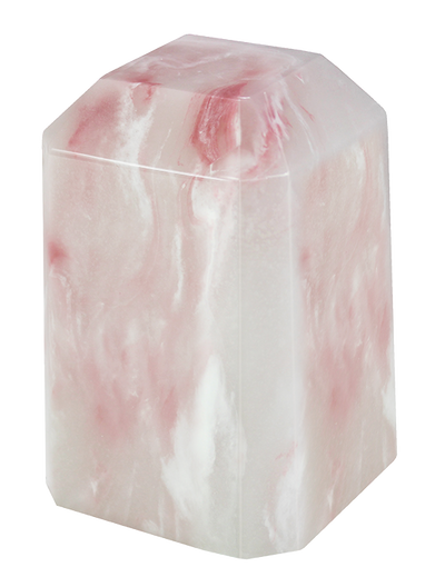 Pink Onyx Keepsake Square Cultured Marble Urn