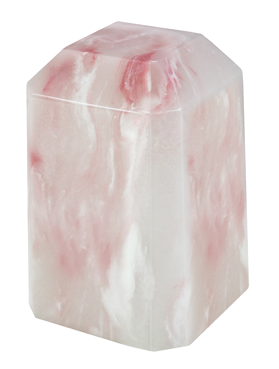 Pink Onyx Keepsake Square Cultured Marble Urn