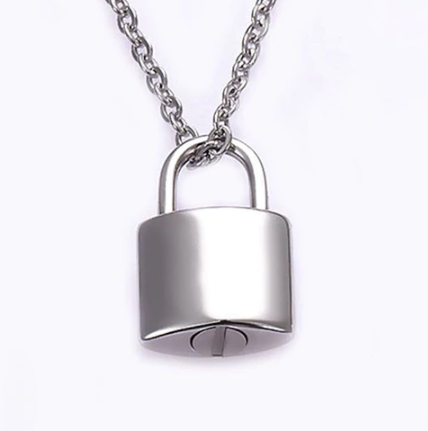 Padlock Cremation Necklace