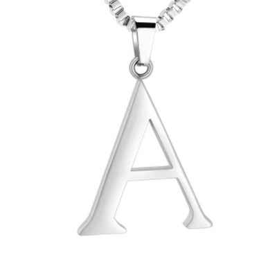 Letter A Cremation Necklace