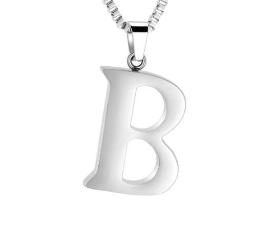 Letter Cremation Necklace