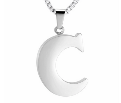 Letter Cremation Necklace