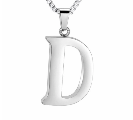 Letter Cremation Necklace