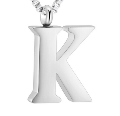 Letter Cremation Necklace