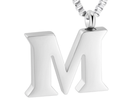 Letter Cremation Necklace