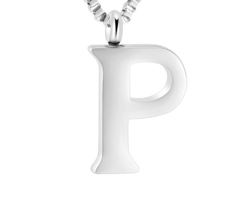 Letter Cremation Necklace