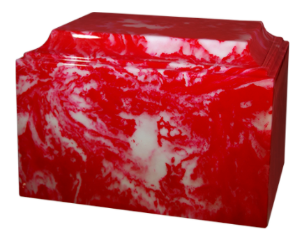 Cherry Red Tuscany Cultured Marble Cremation Urn
