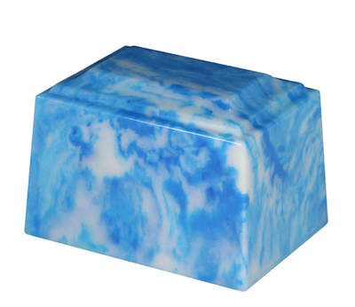 Mini Sky Blue Tuscany Cultured Marble Urn