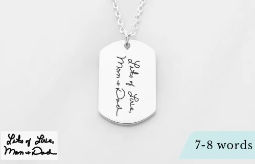 Engraved Dog Tag Necklace