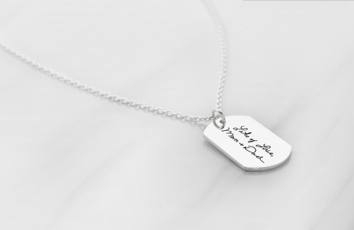 Engraved Dog Tag Necklace