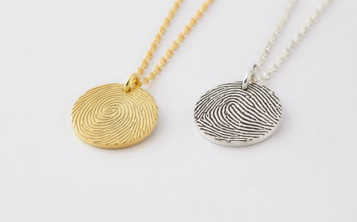 Perfect Circle Thumbprint Necklace