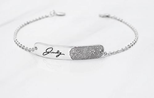 Fingerprint Bar Bracelet