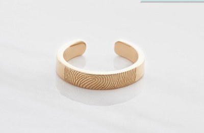 Slim Adjustable Fingerprint Ring