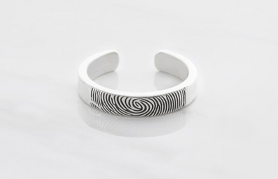 Slim Adjustable Fingerprint Ring