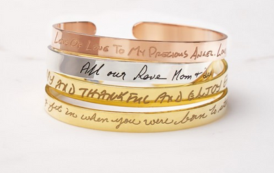 Personalized Engraved Cuff Bracelet