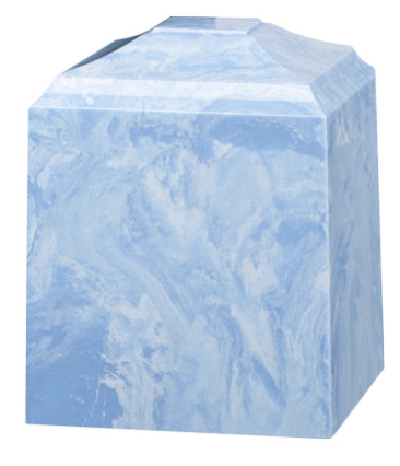 Wedgewood Blue Cultured Marble Cremation Urn