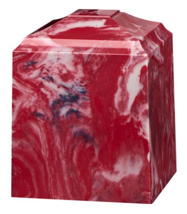 Patriot Red Cultured Marble Cremation Urn