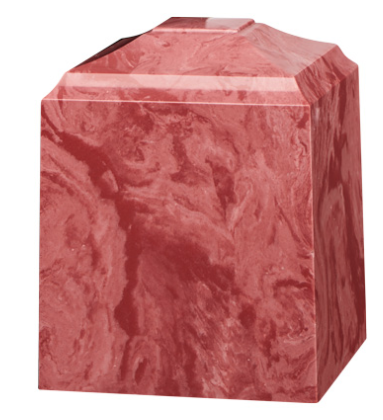 Rouge Cultured Marble Cremation Urn