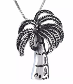 Palm Tree Cremation Necklace