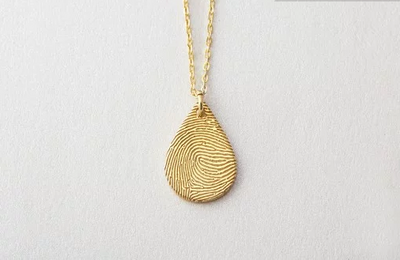 Teardrop Fingerprint Necklace