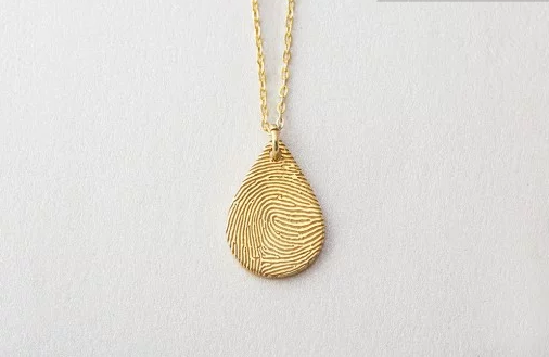 Teardrop Fingerprint Necklace