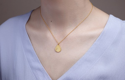 Teardrop Fingerprint Necklace