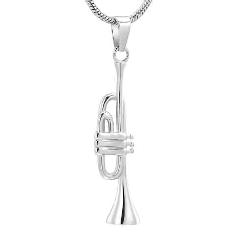 Trumpet Cremation Necklace