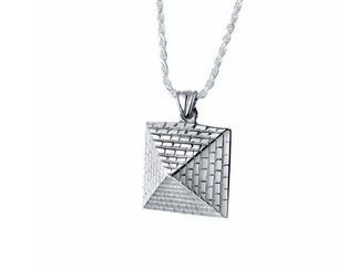 Sterling Silver Pyramid Urn Necklace