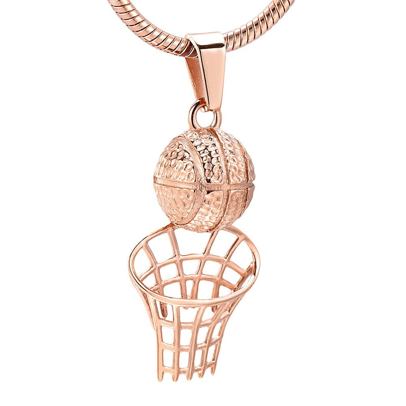Basketball Cremation Urn Necklace
