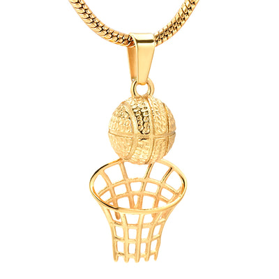 Basketball Cremation Urn Necklace
