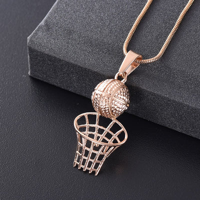 Basketball Cremation Urn Necklace