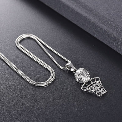 Basketball Cremation Urn Necklace