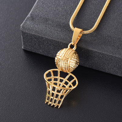 Basketball Cremation Urn Necklace