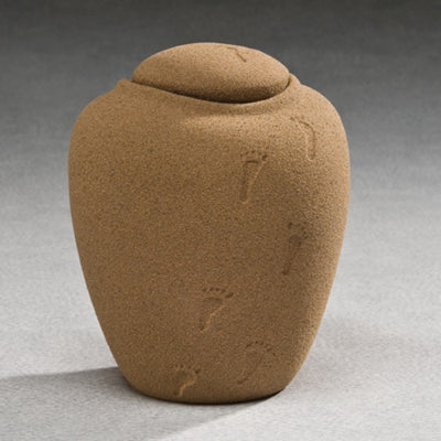 Footprints In The Sand Cremation Urn