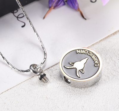 Capricorn Cremation Necklace