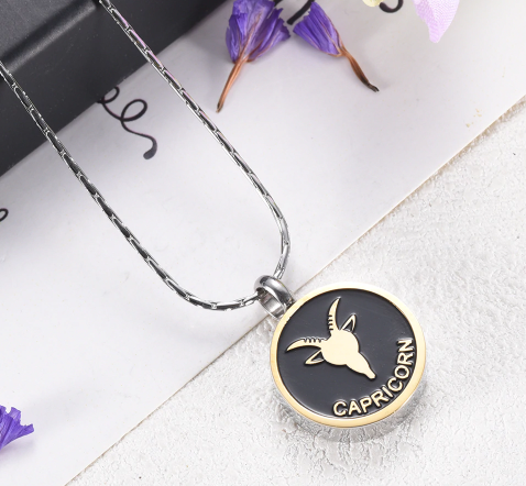 Capricorn Cremation Necklace