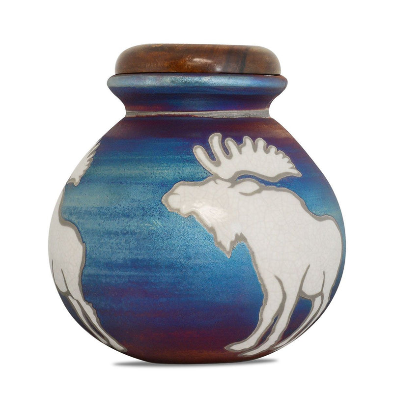 Great Alaskan Moose Raku Urn