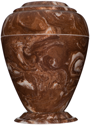 Espresso Brown Georgian Cultured Marble Cremation Urn