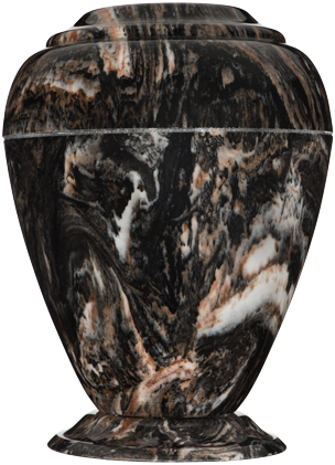 Mission Black Georgian Cultured Marble Cremation Urn